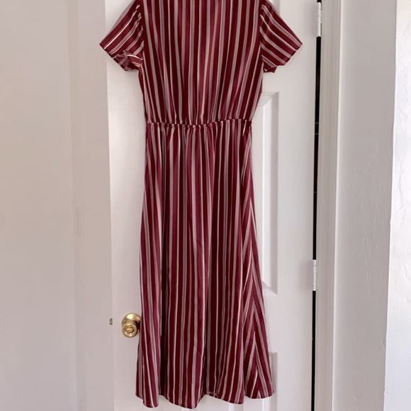 Rokoko burgundy stripe midi dress. Size S - Picture 7 of 9